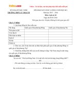 Đề thi cuối học kì 1 môn Lịch sử lớp 10 trường THPT Lý Thái Tổ, Bắc Ninh năm học 2015  2016 