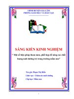 Skkn một số biện pháp tham mưu, phối hợp để nâng cao chất lượng nuôi dưỡng trẻ trong trường mầm non 