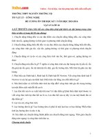 Đề cương ôn tập học kì 1 môn Vật lý lớp 10 