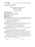 Đề thi giữa học kì 1 môn Vật lý lớp 10 trường THPT Trần Hưng Đạo, TP. Hồ Chí Minh năm học 2016  2017 