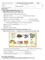 Đề kiểm tra tiếng anh 7   lần 4   năm học 2016  2017