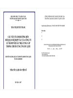 Các yếu tố ảnh hưởng đến mối quan hệ hợp tác của công ty lữ hành với các nhà cung cấp trong chuỗi cung ứng du lịch (tt)
