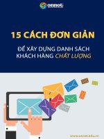 15 Cách Đơn Giản Để Xây Dựng Danh Sách Khách Hàng Chất Lượng