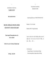 Phương trình, bất phương trình hàm số mũ và hàm số lôgarit