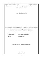 Giải pháp nâng cao hiệu quả sản xuất kinh doanh tại các doanh nghiệp Xây dựng Việt Nam