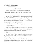 ý kiến góp ý dự thảo chương trình giáo dục phổ thông tổng thể