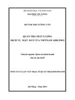 Quản trị chất lượng dịch vụ mặt đất của Vietnam Airlines