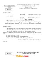 de thi thu vao lop 10 mon toan truong thcs huong son