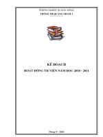 Ke hoach hoat dong thu vien 2010   2011 