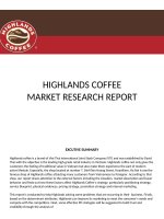 MARKET RESEARCH REPORT HIGHLANDS COFFEE