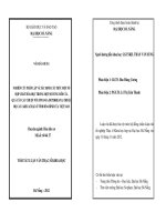 Nghiên cứu phân lập và xác định cấu trúc một số hợp chất hóa học trong một số dung môi của quả cây cau chuột núi (Pinaga Duperreana) thuộc họ Cau (Arecaceae) ở tỉnh Hòa Bình của Việt Nam