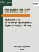 Customer Insight - Thấu hiểu ẩn dấu đằng sau hành vi của khách hàng