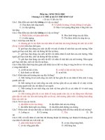 Câu hỏi trắc nghiệm SINH THÁI HỌC ( Đáp án)