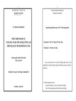 Phát triển dịch vụ giáo dục mầm non ngoài công lập trên địa bàn thành phố Đà Nẵng