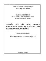 Nghiên cứu xây dựng Driver điều khiển thiết bị ngoại vi cho hệ thống nhúng Linux