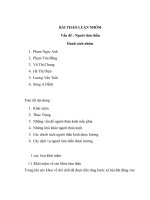 BÀI THẢO LUẬN NHÓM vấn đề NGƯỜI tâm THẦN bài lần 1 