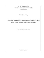 TỔNG HỢP, NGHIÊN CỨU CẤU TRÚC VÀ ỨNG DỤNG CỦA PHỨC CHẤT LYSINE VỚI MỘT SỐ KIM LOẠI SINH HỌC