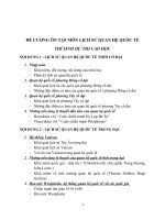 Đề cương ôn tập môn lịch sử quan hệ quốc tế 