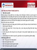 GIỚI THIỆU HỌC PHẦN KỸ NĂNG QUẢN TRỊ