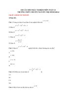 150 câu hỏi TRẮC NGHIỆM môn TOÁN 12