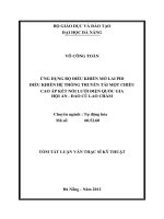 Ứng dụng bộ điều khiển mờ lai PID điều khiển hệ thống truyền tải điện một chiều cao áp kết nối lưới điện quốc gia Hội An - Đảo Cù Lao Chàm