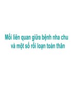 Mối liên quan giữa bệnh nha chu và một số rối loạn toàn thân