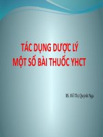 Tác dụng dược lý một số bài thuốc y học cổ truyền