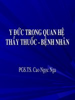 Y đức trong quan hệ thầy thuốc bệnh nhân