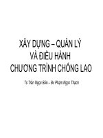 XÂY DỰNG – QUẢN LÝ VÀ ĐIỀU HÀNH CHƯƠNG TRÌNH CHỐNG LAO