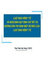 Luật Bảo Hiểm Y Tế Và Nghị Định Quy Định Chi Tiết Và Hướng Dẫn Thi Hành Một Số Điều Của  Luật Bảo Hiểm Y Tế