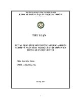 phân tích môi trường kinh doanh bên ngoài và phân tích  nội bộ của tập đoàn viễn thông quân đội viettel 