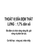 Thoát vị địa đệm thắt lưng
