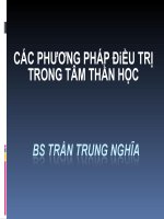 CÁC PHƯƠNG PHÁP ĐiỀU TRỊ TRONG TÂM THẦN HỌC