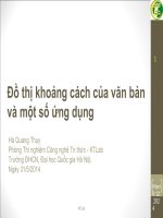 Đồ thị khoảng cách của văn bản và một số ứng dụng