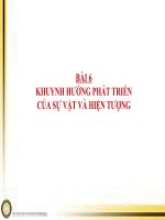 Bài Giảng Khuynh Hướng Phát Triển Của Sự Vật Và Hiện Tượng