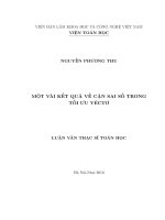 Một vài kết quả về cận sai số trong tối ưu véc tơ (LV thạc sĩ)