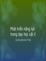 Bài Giảng Phát Triển Năng Lực Trong Dạy Học Vật Lí