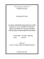 Vận dụng mô hình chỉ số đơn đo lường rủi ro của các cổ phiếu ngành bất động sản niêm yết tại Sở Giao dịch chứng khoán thành phố Hồ Chí Minh
