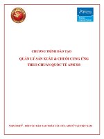 QUẢN LÝ SẢN XUẤT & CHUỖI CUNG ỨNG THEO CHUẨN QUỐC TẾ APICS®