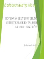 Một Số Vấn Đề Lý Luận Chung Về Thiết Kế Bài Kiểm Tra Định Kỳ Theo Thông Tư 22