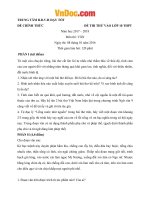 Đề thi thử vào lớp 10 môn văn Trung tâm B.D.V.H Dạy Tốt năm học 2017  2018 