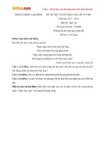 Đề thi thử vào lớp 10 môn Ngữ văn Phòng GDĐT Lâm Bình, Tuyên Quang năm học 2017  2018