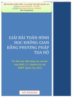 giải bài toán hình học không gian bằng phương pháp tọa độ