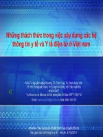Những thách thức trong việc xây dựng các hệ thông tin y tế và Y tế điện tử ở Việt nam
