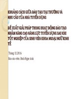 Đề Xuất Giải Pháp Trong Hoạt Động Đào Tạo Nhằm Nâng Cao Năng Lực Tuyển Dụng Sau Khi Tốt Nghiệp Của Sinh Viên Khoa Ngoại Ngữ Kinh Tế