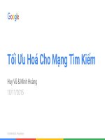 Tối Ưu Hoá Cho Mạng Tìm Kiếm