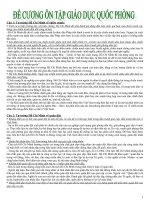 25 câu hỏi + đáp án môn GIÁO dục QUỐC PHÒNG AN NINH bài SOẠN CHẤT LƯỢNG 