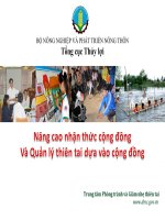 Nâng Cao Nhận Thức Cộng Đồng Và Quản Lý Thiên Tai Dựa Vào Cộng Đồng