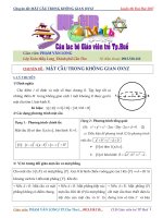 chuyên đề mặt cầu trong không gian oxyz