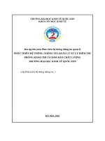 PHÁT TRIỂN hệ THỐNG THÔNG TIN QUẢN lý xử lý điểm THI PHÒNG KHẢO THÍ và đảm bảo CHẤT LƯỢNG TRƯỜNG đại học KINH tế QUỐC dân 